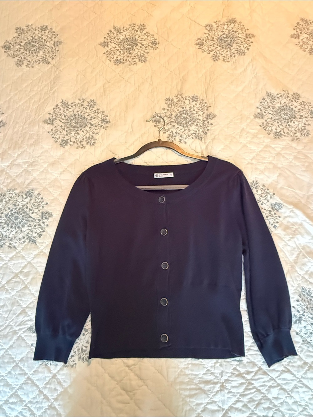 Encuentro basics Navy Blue Women's Button Cardigan